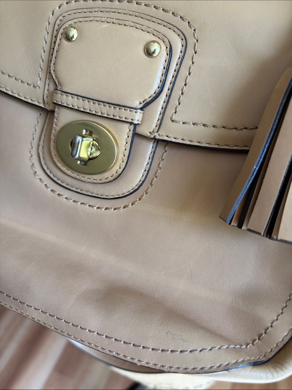Coach Vintage Legacy Willis leather handbag turnlock crossbody tan - Picture 8 of 12